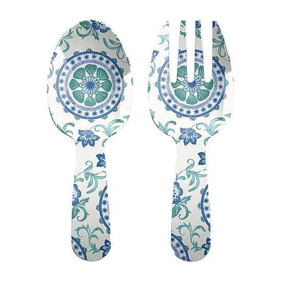 ABODE HOMEWARES Rio Floral Salad Server