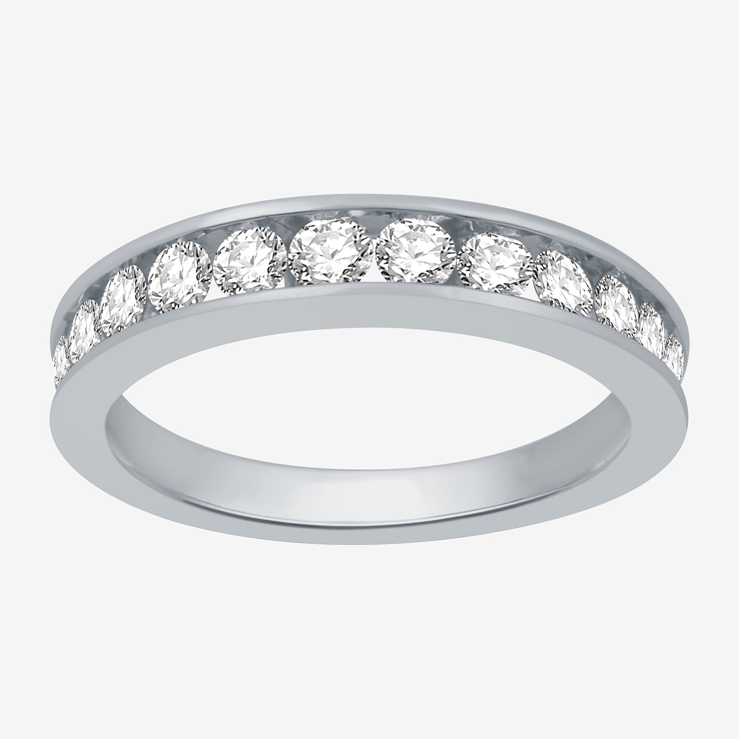 Classic Collection Womens 3.5MM 1 CT. T.W. Natural White Diamond 10K Gold Wedding Band