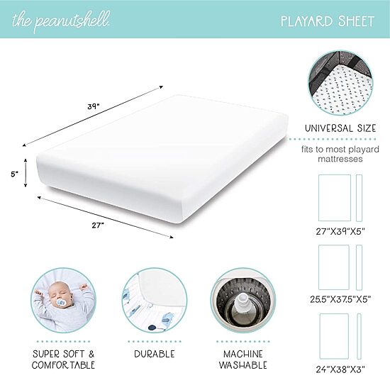 The Peanutshell 3-pc. Playard Sheet