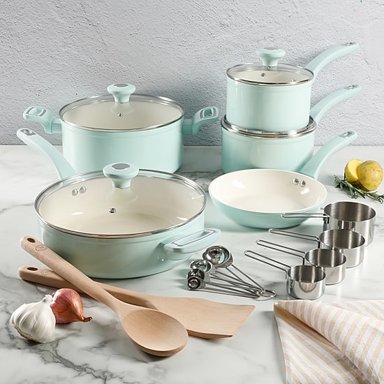 Martha Stewart Ceramic Non-Stick 19-pc. Cookware Set