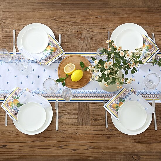 Elrene Home Fashions Capri Lemon Table Runner