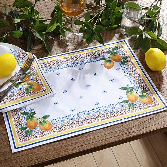 Threadmade "Capri Lemon Placemat 4-pc. Placemat