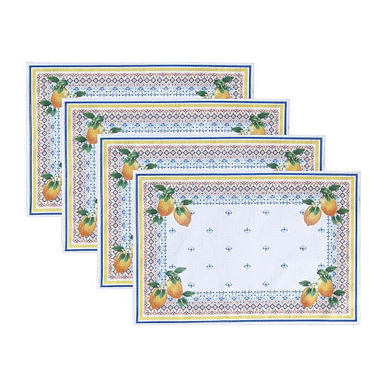 Threadmade "Capri Lemon Placemat 4-pc. Placemat