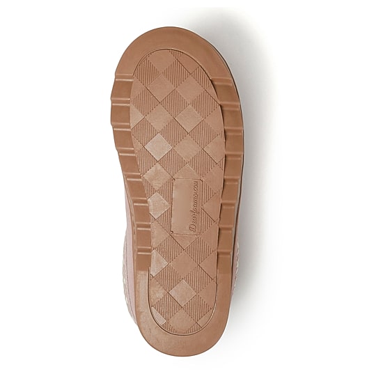 Dearfoams Doreen Genuin Suede Embroidery Womens Memory Foam Clog Slippers