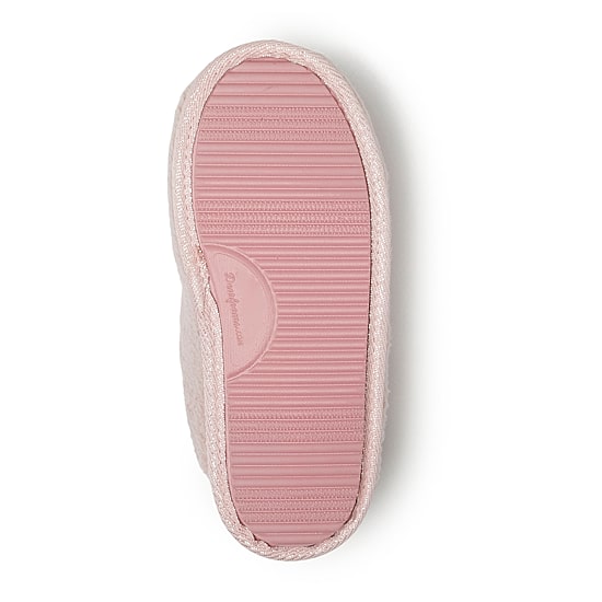 Dearfoams Teddy Tab Scuff Womens Memory Foam Slip-On Slippers