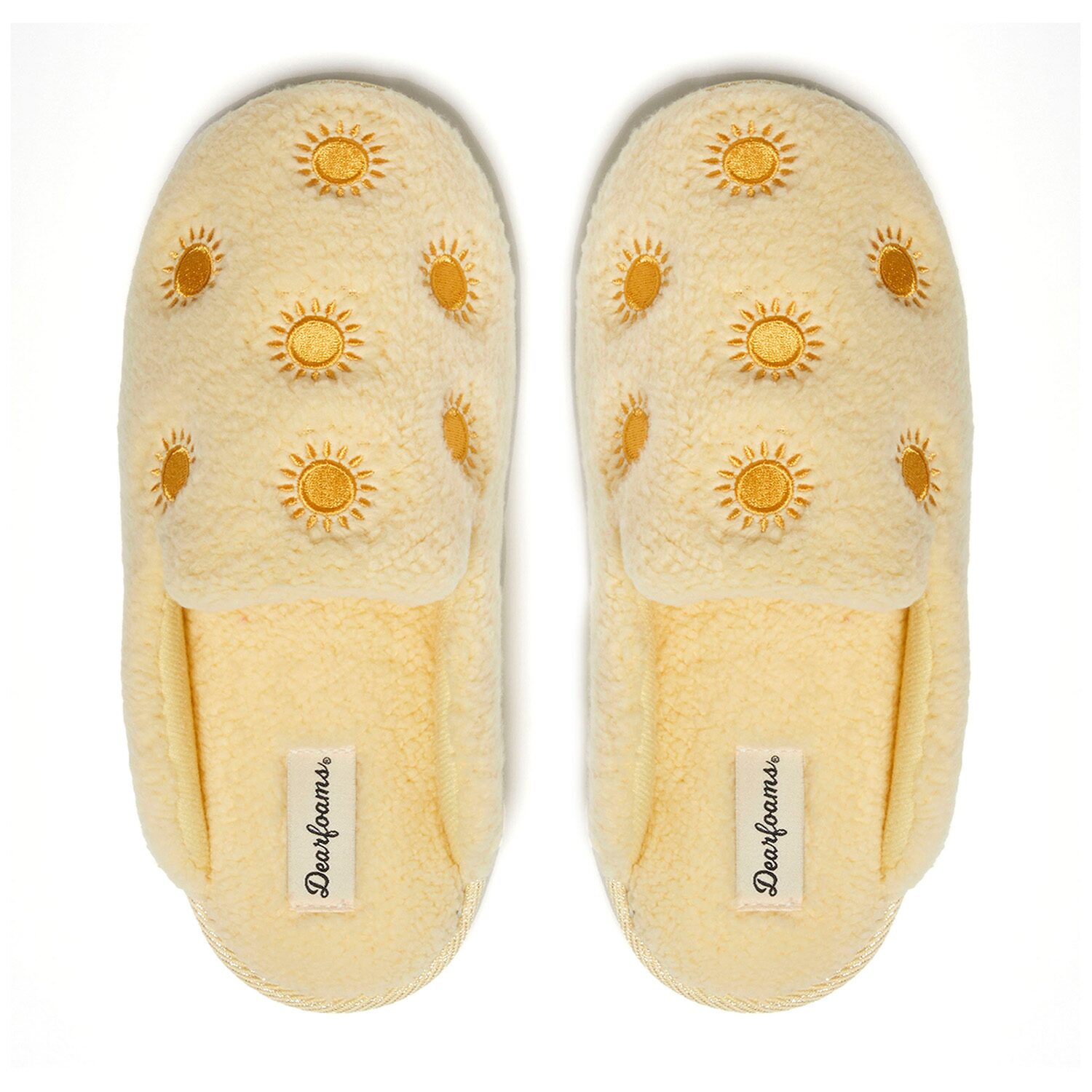Dearfoams Teddy Tab Scuff Womens Memory Foam Slip-On Slippers