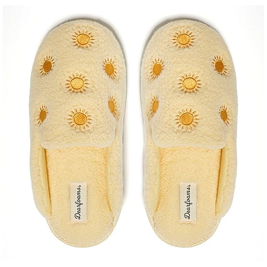 Dearfoams Teddy Tab Scuff Womens Memory Foam Slip-On Slippers