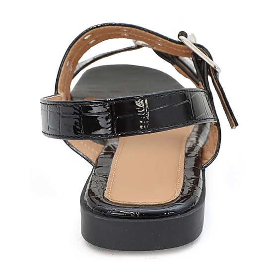 Yoki Womens Holly Slingback Strap Flat Sandals