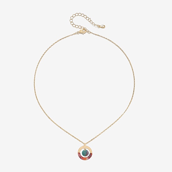 Bijoux Bar Delicates Gold Tone Womens 16 Inch Pendant Necklace