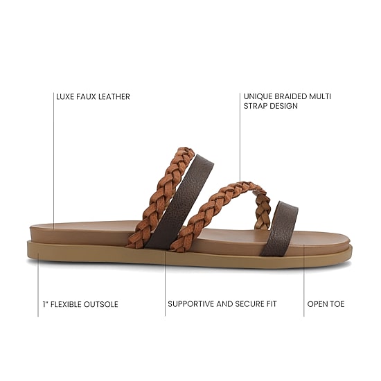 Journee Collection Womens Colette Flat Sandals