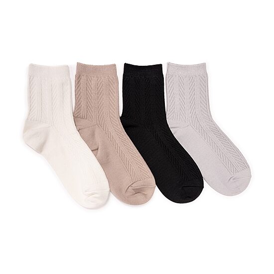 Muk Luks Microfiber Womens 4 Pair Crew Socks
