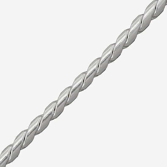 Made in Italy Mens Sterling Silver 8 1/2 Inch Solid Link Chain Bracelet