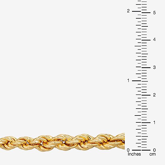 Made in Italy Womens 24K Gold Over Silver 18 Inch Rope Chain Necklace