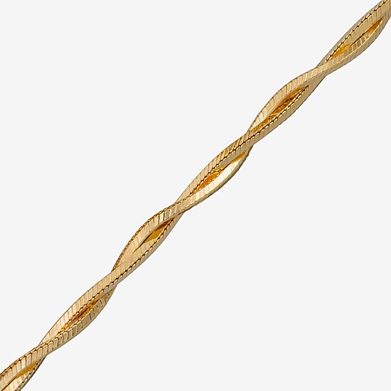 Made in Italy Womens 24K Gold Over Silver 20 Inch Braid Chain Necklace