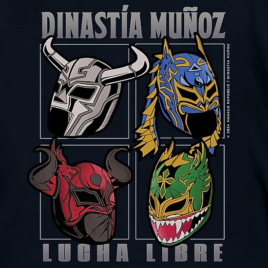 Lucha Libre Little & Big Kid Boys Crew Neck Short Sleeve Regular Fit Graphic T-Shirt