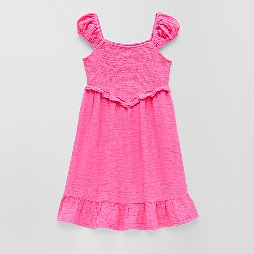 Thereabouts Little & Big Kid Girls Cap Short Sleeve A-Line Dress, X-large (16), Pink