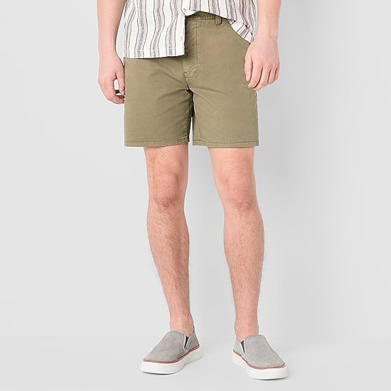 mutual weave Mens 7" Stretch Fabric Drawstring Waist Chino Short