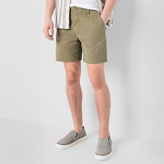 mutual weave Mens 7" Stretch Fabric Drawstring Waist Chino Short
