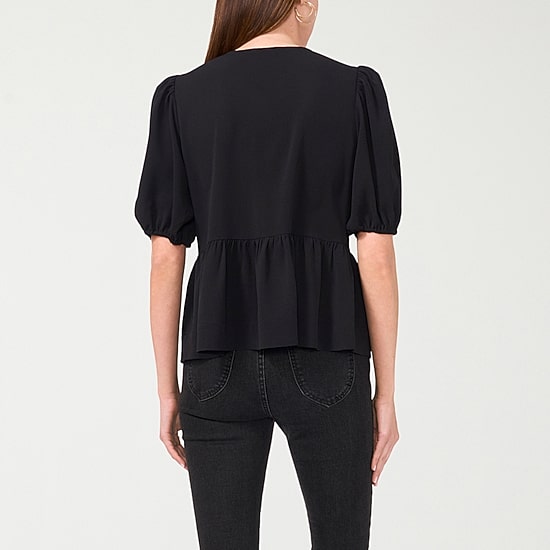 Sam And Jess Womens Short Sleeve Bow Front Blouse