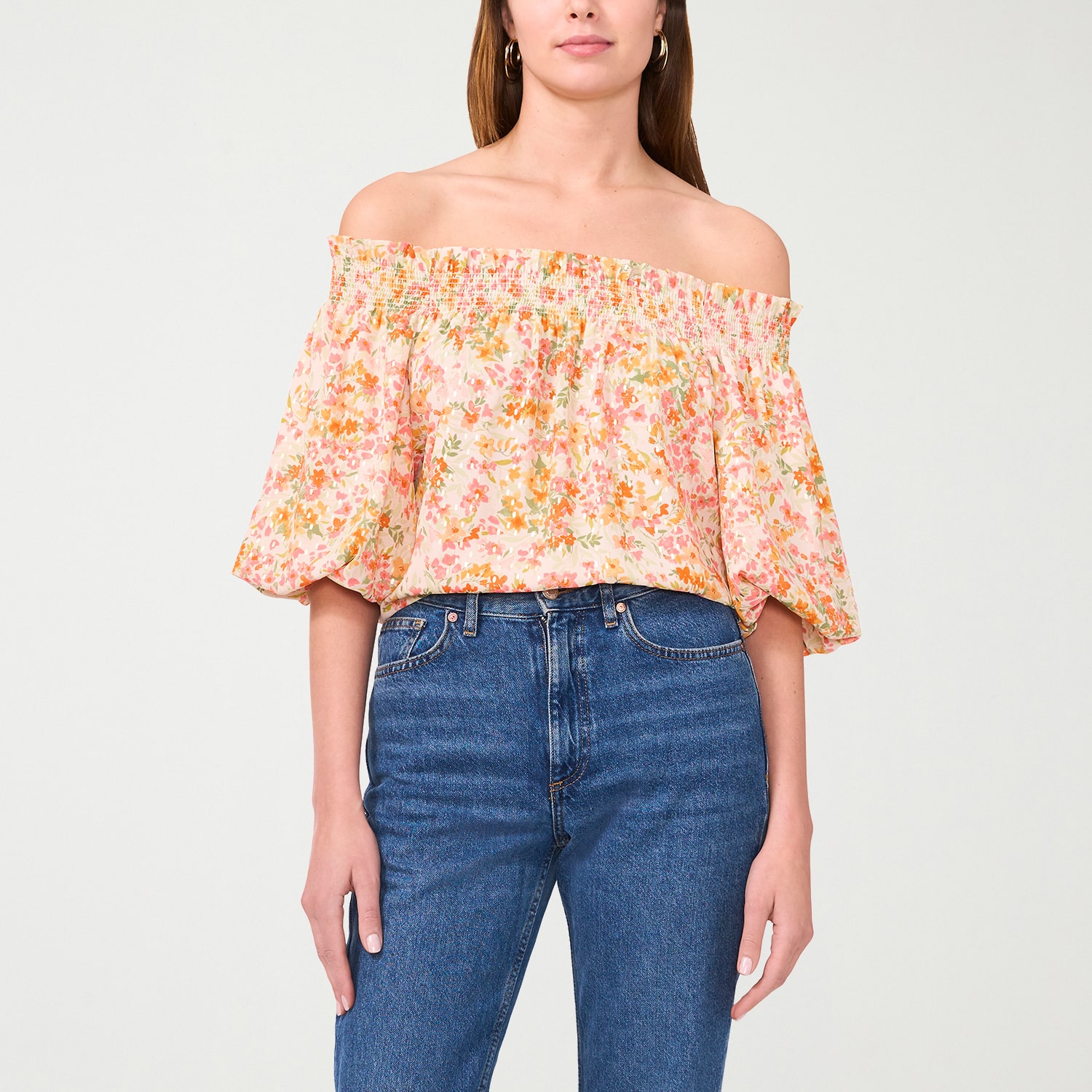 Sam And Jess Womens Straight Neck Short Sleeve Blouse