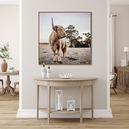 Streamline Art Countryside Highland Framed Canvas Art