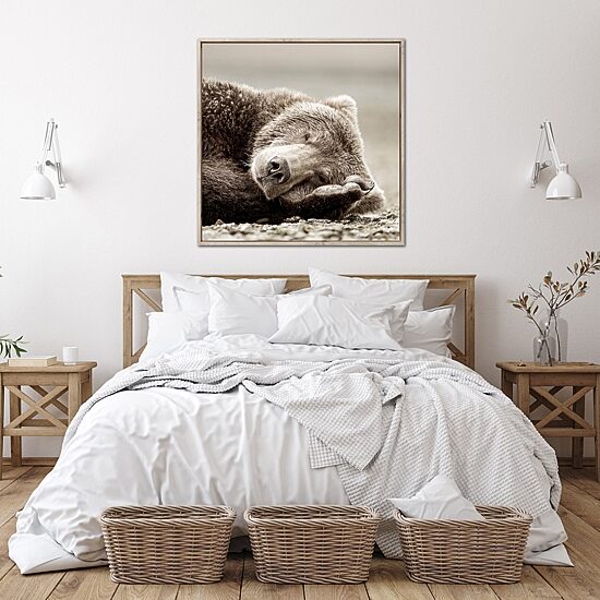 Streamline Art Sleeping Bear Canvas Art
