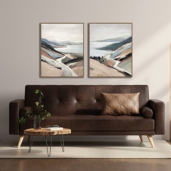 Streamline Art Coastal Road Ii Framed Canvas Art