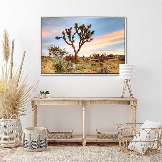 Streamline Art Joshua Tree Sunrise Framed Canvas Art