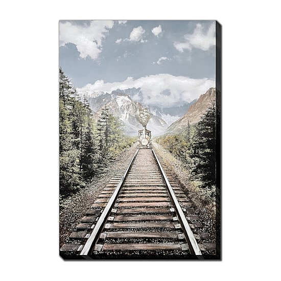 Streamline Art Mountain Tracks Canvas Art