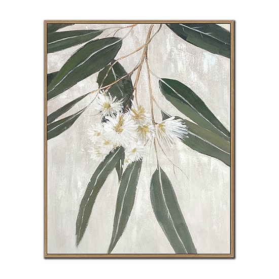Streamline Art Eucalyptus Blossoms I Framed Canvas Art