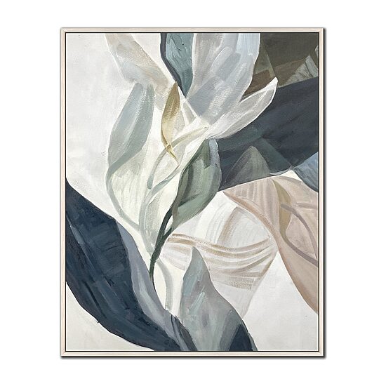 Streamline Art Botanical Abstraction Ii Framed Canvas Art