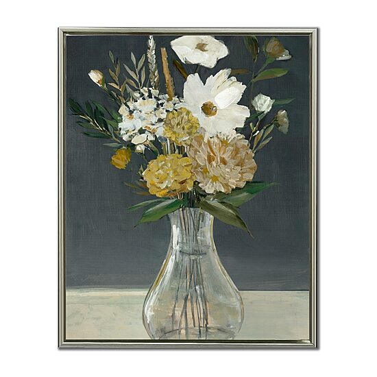 Streamline Art Vintage Yellow Bouquet Ii Framed Canvas Art