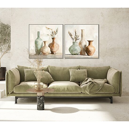 Streamline Art Rustic Vessels I Framed Canvas Art