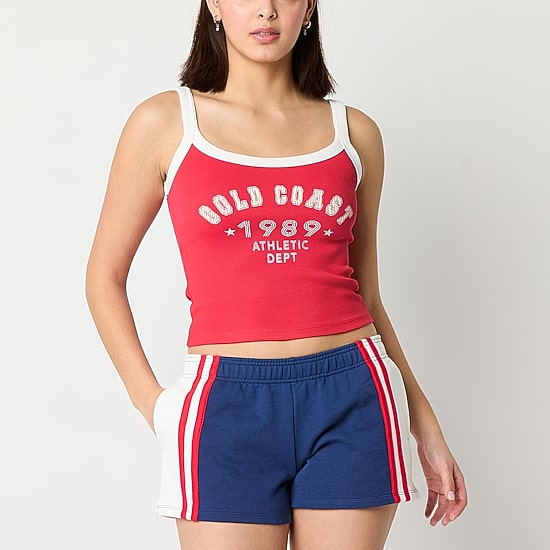 Arizona Womens Juniors Scoop Neck Tank Top