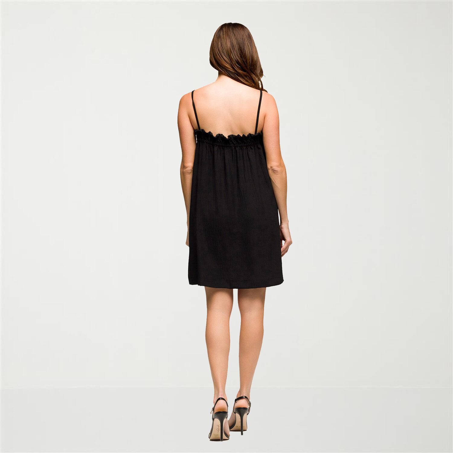 24seven Comfort Apparel Womens Square Neck Sleeveless Babydoll Dress