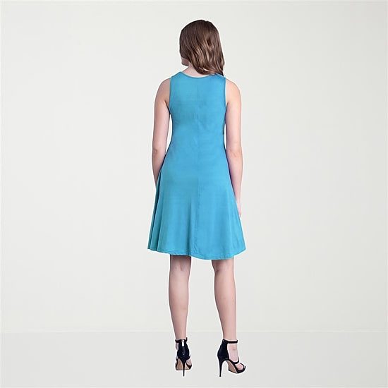 24seven Comfort Apparel Womens Sleeveless Swing Dresses