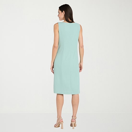 R & M Richards Womens Jacket Dress With Removable Necklace