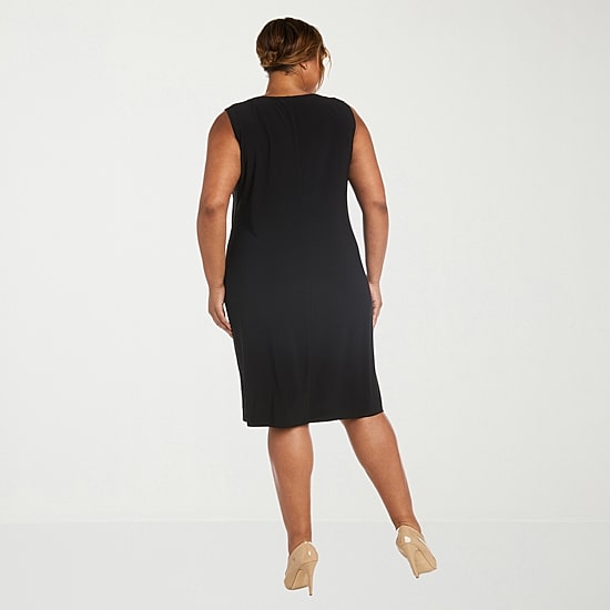 R & M Richards Womens Plus Leaf Jacket Dress