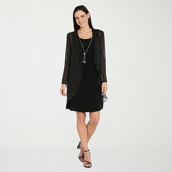 R & M Richards Womens Jacket Dress