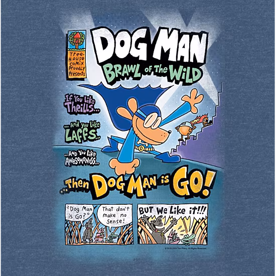 Little & Big Kid Boys Crew Neck Short Sleeve Regular Fit Dog Man Graphic T-Shirt