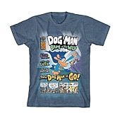 Dog Man Little & Big Kid Boys Crew Neck Short Sleeve Regular Fit Graphic T-Shirt