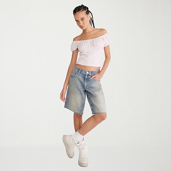 AEROPOSTALE Womens Low Rise Juniors Denim Short