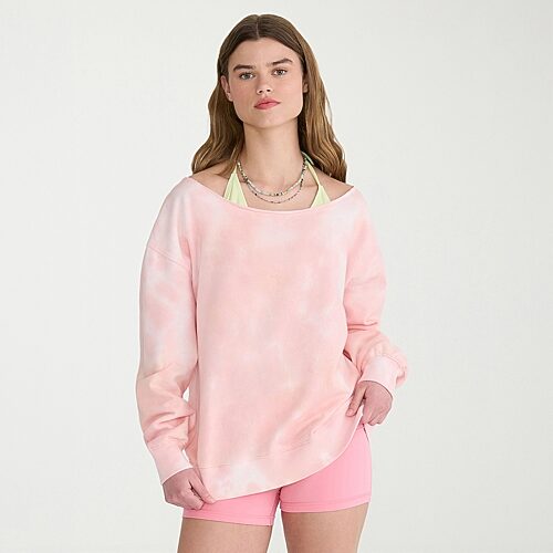 Aéropostale Womens Juniors Asymmetrical Neck Long Sleeve Sweatshirt In White