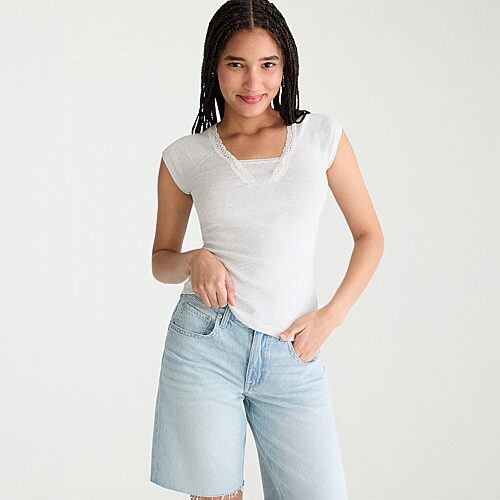 Aéropostale Womens Juniors V Neck Short Sleeve T-shirt In Gray