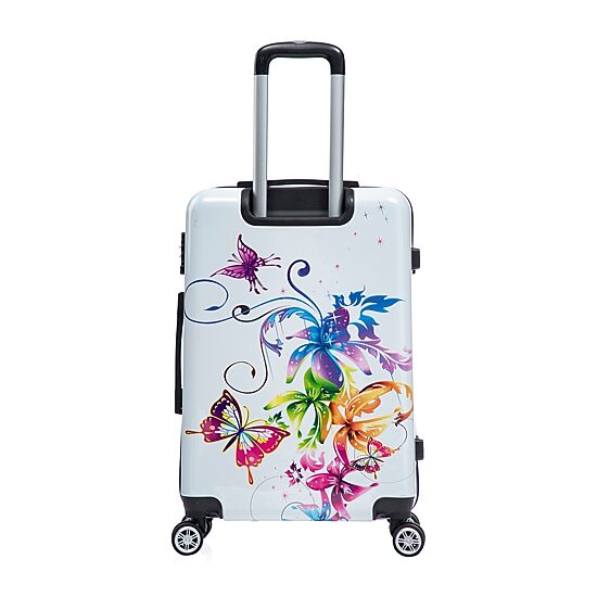 InUSA Fusion 24 Inch Hardside Lightweight Checked Spinner Luggage