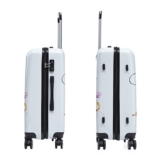InUSA Fusion 24 Inch Hardside Lightweight Checked Spinner Luggage