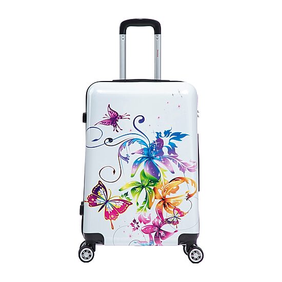 InUSA Fusion 24 Inch Hardside Lightweight Checked Spinner Luggage