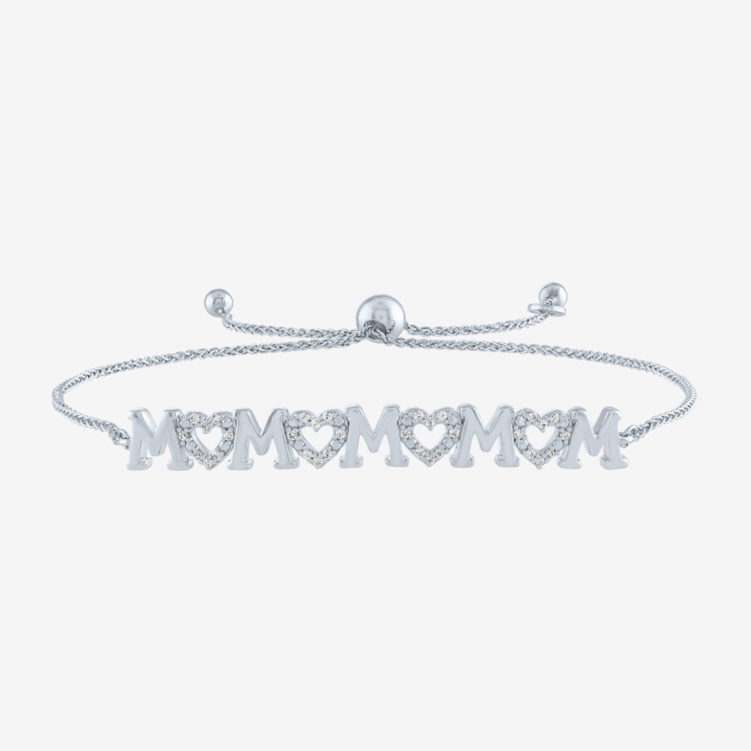 Yes, Please! (G-H / Si2-I1) Womens Diamond Accent Lab Grown White Diamond Bolo Bracelet