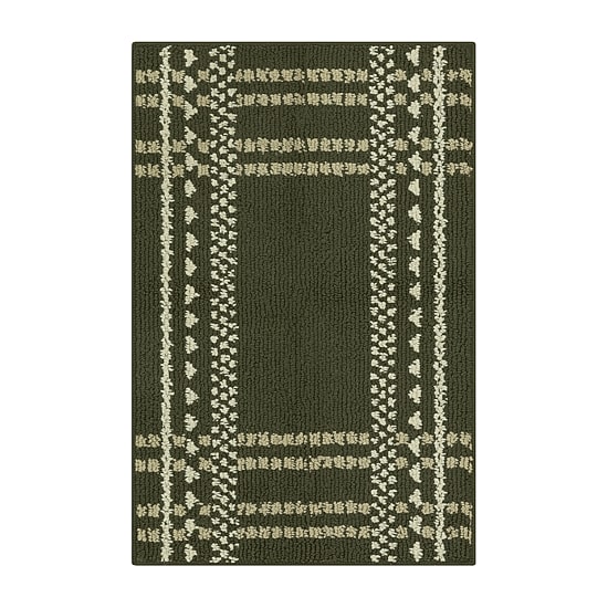Maples Border Plaid Indoor Rectangular Accent Rug