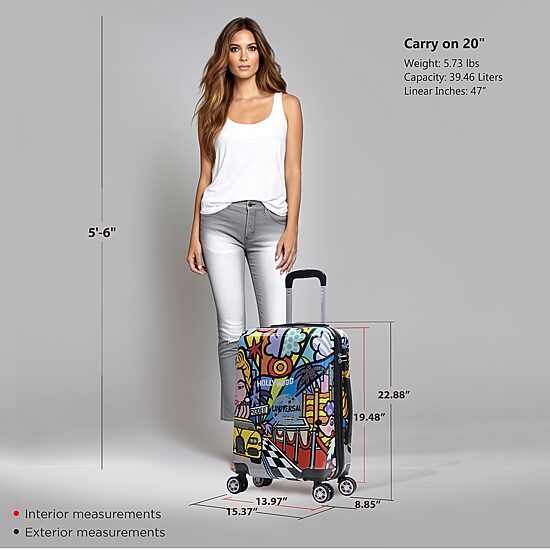 InUSA 20 Inch Hardside Lightweight Carry-On Spinner Luggage